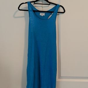 Lou & Grey Bright Blue Racerback Linen Dress